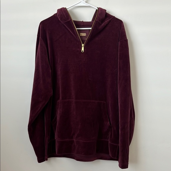 KITH Burgundy Red Velour Sweat Set - Picture 1 of 10